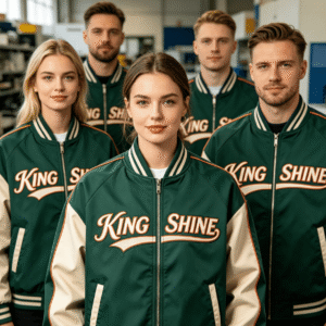 custom logo cotton polyester blend baseball jacket varsity jacket embroider letterman jacket