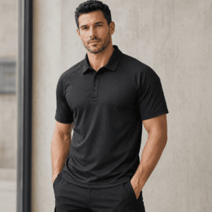 100% Polyester Interlock Mesh Quick-dry Moisture Wicking Polo shirt