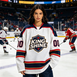 custom sublimation embroidery logo ice hockey jersey