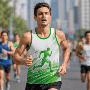 custom logo vest dry fit moisture wicking marathon running tank top