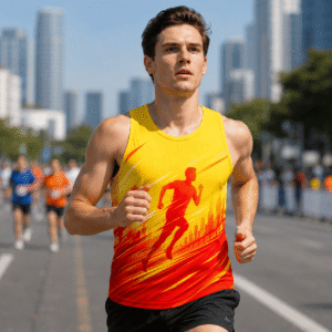 custom logo vest dry fit moisture wicking marathon running tank top