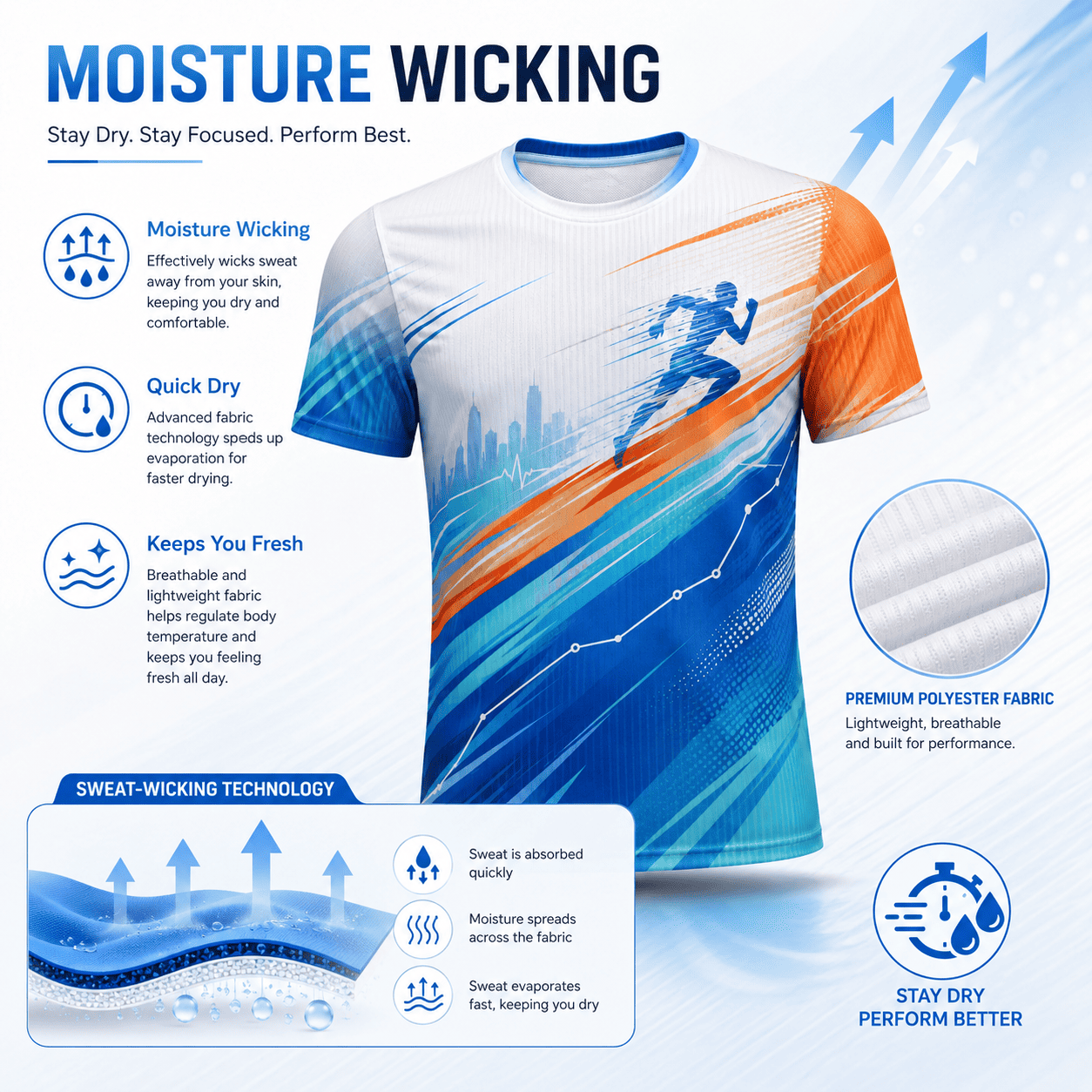 Custom Marathon tee Interlock Mesh Quick-dry Moisture Wicking Running tshirt custom marathon tee interlock mesh quick dry moisture wicking running tshirt